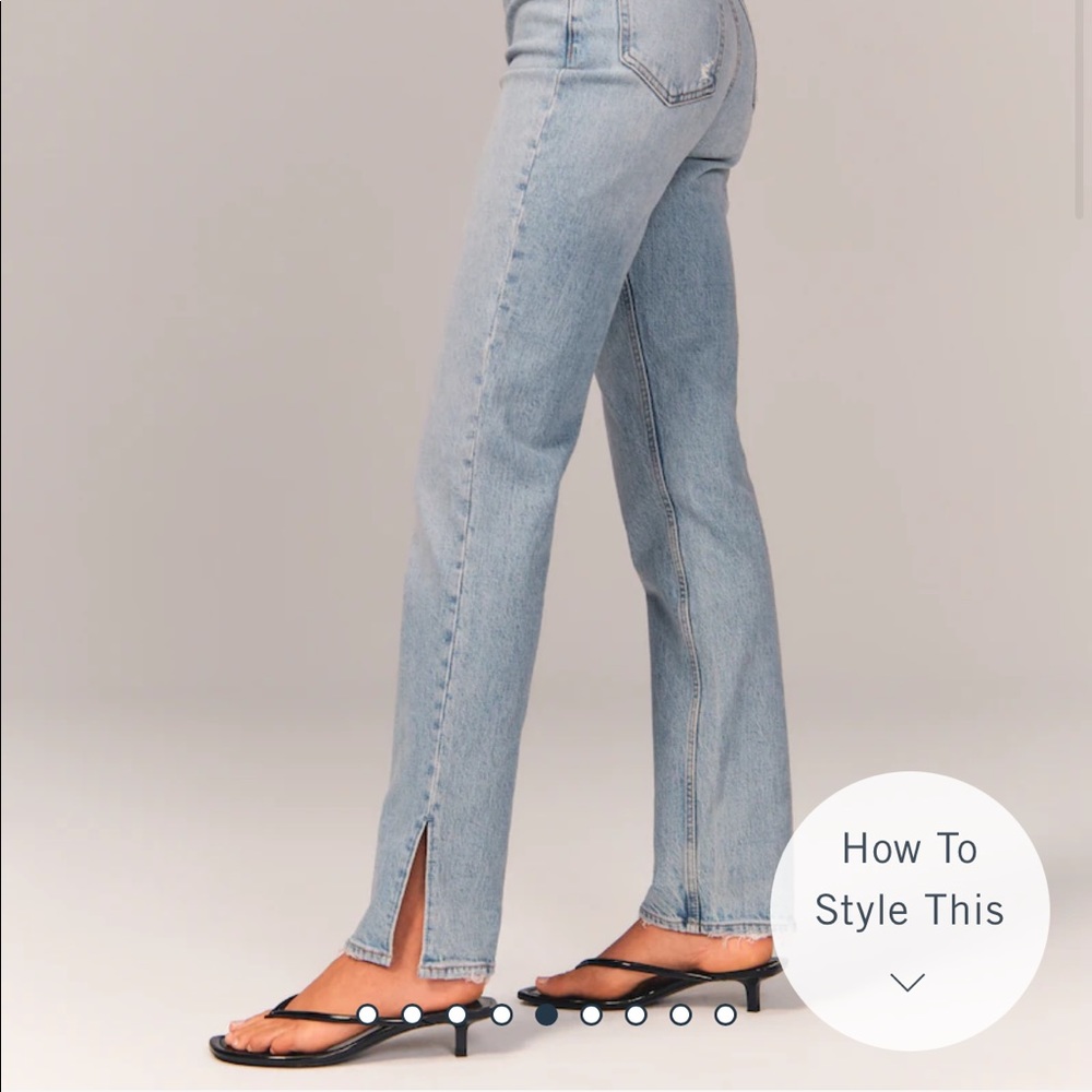 Abercrombie 90s Ultra High Rise Straight Jeans
